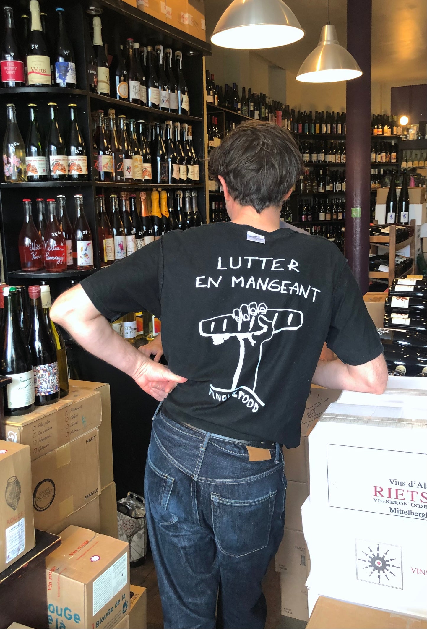T-shirt sérigraphié noir Finglefood
